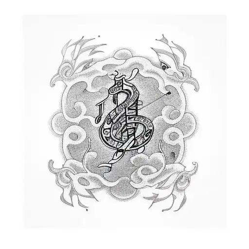 Musical Notes Forming The Word Trista