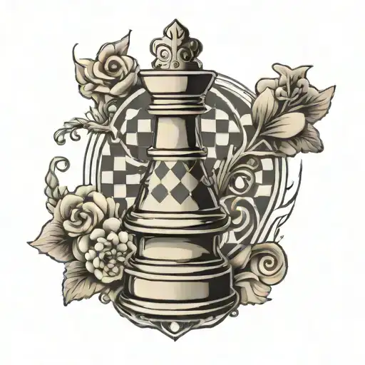 Chess Piece On A Chessboard