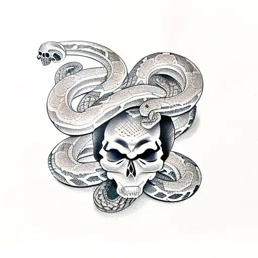 Skull And Snake