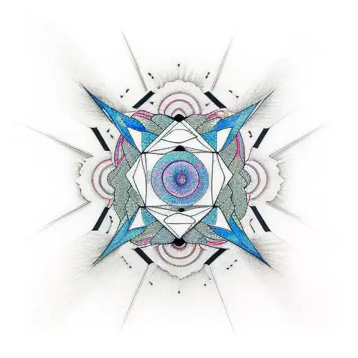 Abstract Geometric Design Representing The Journey Of Rebuilding A Broken Family