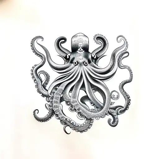 Octopus Holding A Samurai