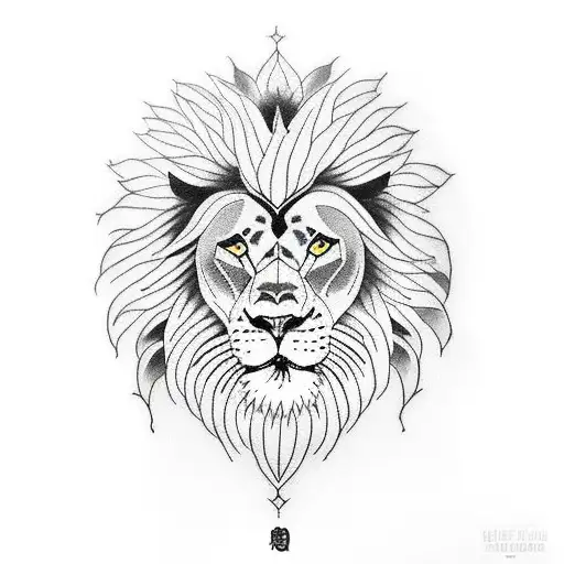 Lion With Text 'Biarlah Manis Kau Dengar Tuhan'