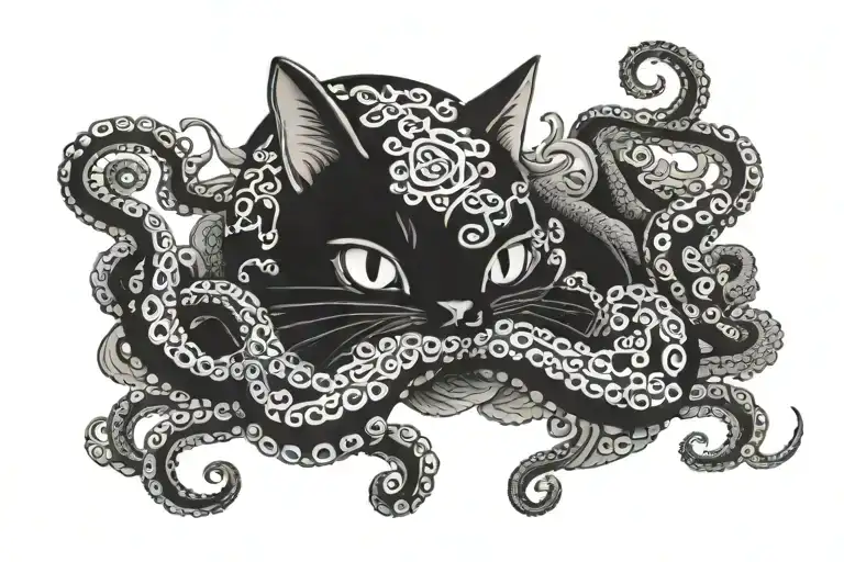 Cat Octopus Holding