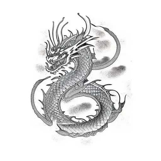 Dragon Black Sleeve Men Dark Samurai