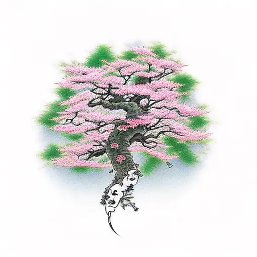 Blossom Tree With Name Gina Carved Into It