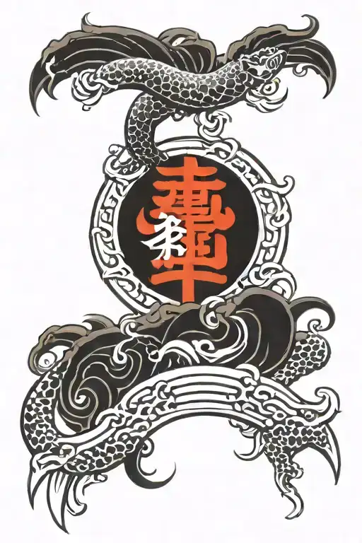 Dark Lettering Tattoo Design