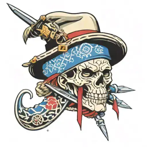 Zidane's Dagger Wrapped With A Trans Flag And Vivi's Hat Hanging Off The Hilt