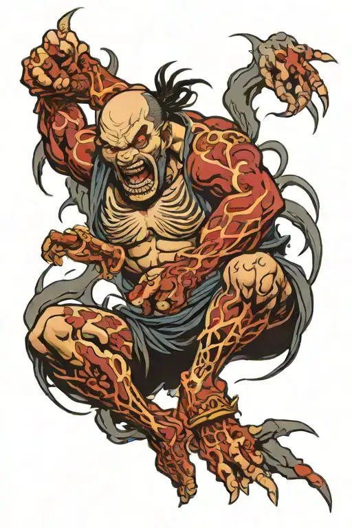 Extream Power Inside A Broken Person With Rage Rage