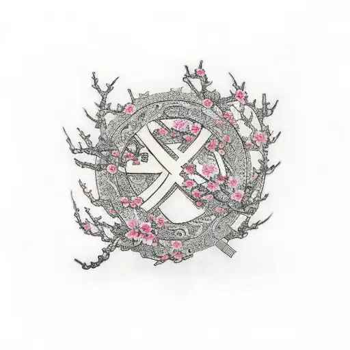 Japanese Life Love Faith With Cherry Blossom