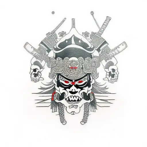 Samurai With Skulls
