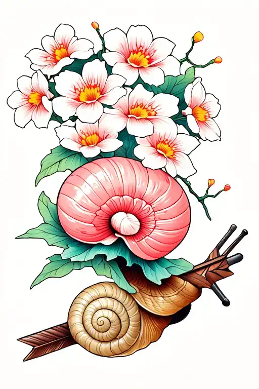 Snail Arrow Flowers Blooming
