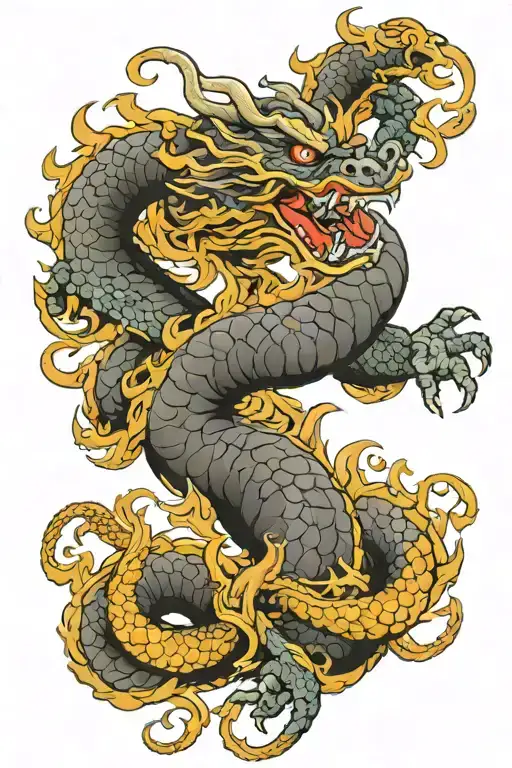 Weightlifting Dragon Coiled