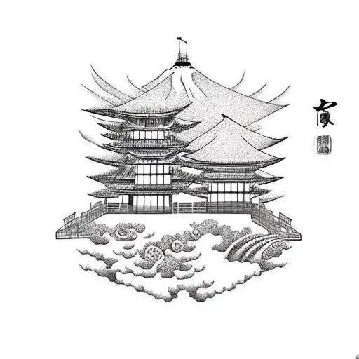 City In Front Of Ski Hill And Ocean