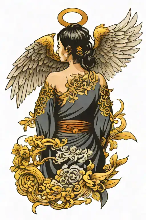 Greek Angel Wings Spread Wide