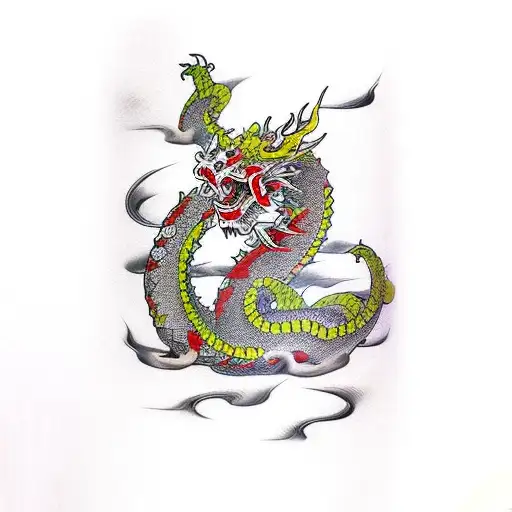 Japanese Dragon Leg Sleeve