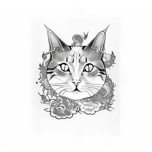 Cat Laying On Her Back