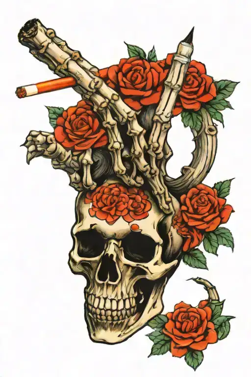 Skeleton Hand Cigarette