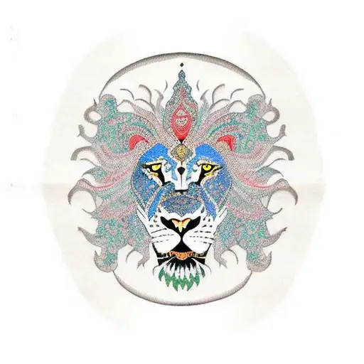 A Lion Coming Out Of Iran's Map