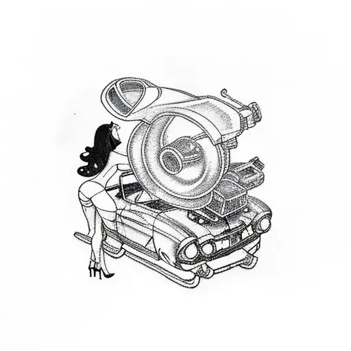 Sexy Mechanic Girls Repairing A Car