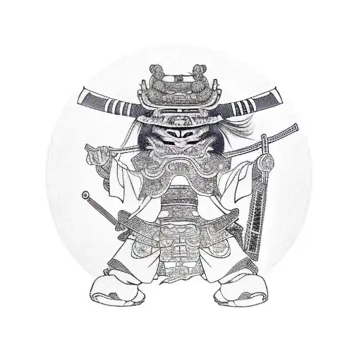 Samurai With Sword Representing Honor