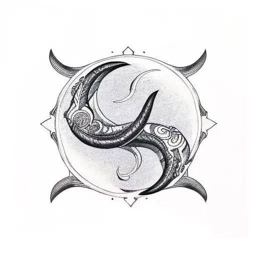 A Bow Made Of Great Deer Antlers With A Crescent Moon Etched On The Handle