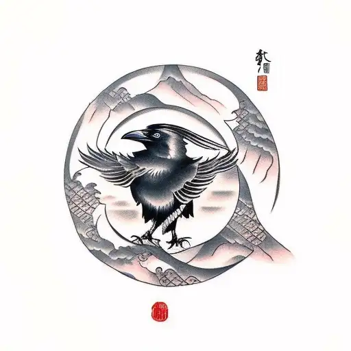 Gladiator With Crow And Dragon