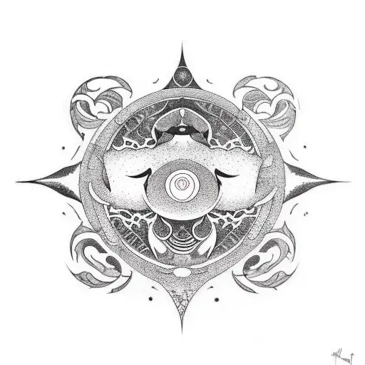 Orca In A Yin And Yang Symbol