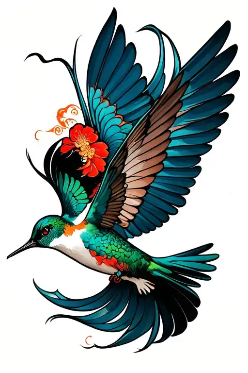 Avatar Kyoshi And Hummingbird Flying