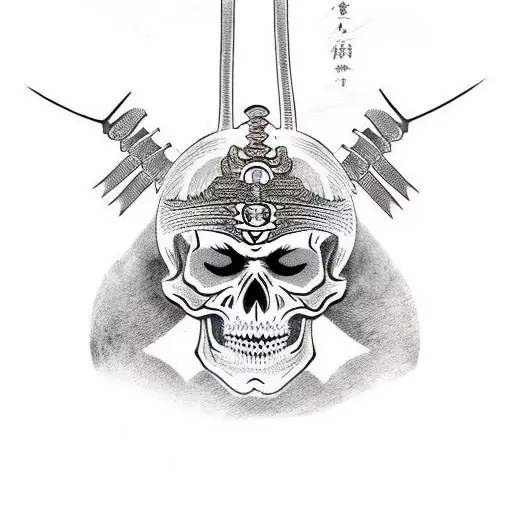 Skeleton Samurai With Katana