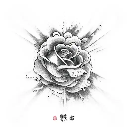 A Rose In The Hand Over Which The Moon Hangs