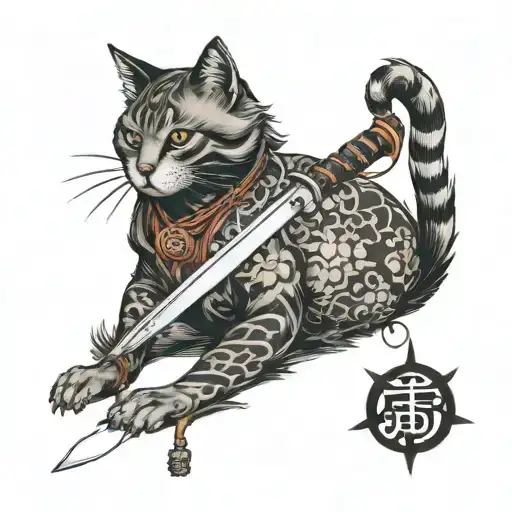 Cat With A Kunai Knife