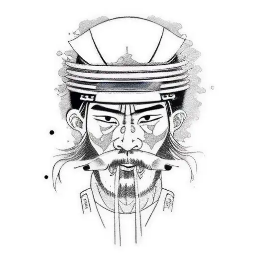 Japanese Samurai Bloodied After Battle