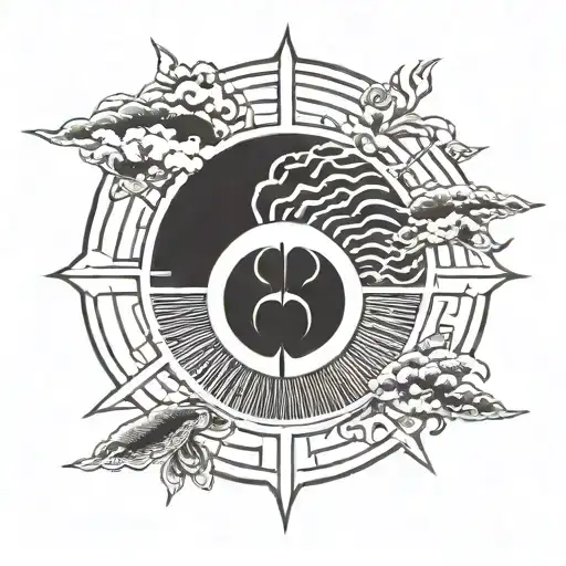 Minimalistic Black Sun