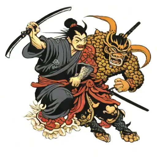 Samurai And Lord Hanuman