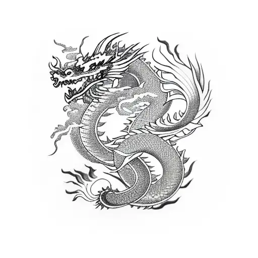 Dragon With Chinese Characters