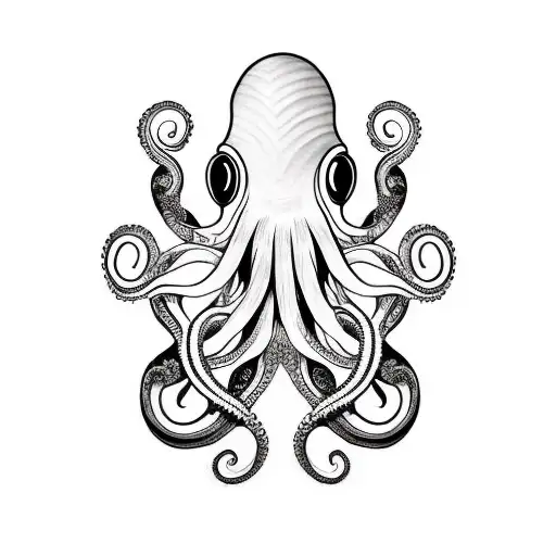Weird Hippy Octopus Simplistic