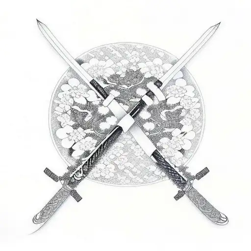 Sakura Blossom And Katana