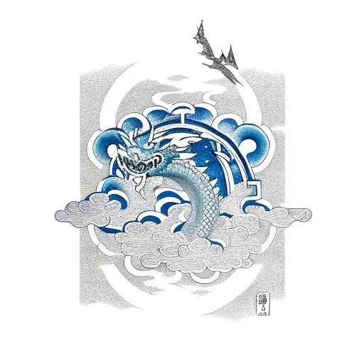 Azure Dragon Entering Torii Gateway