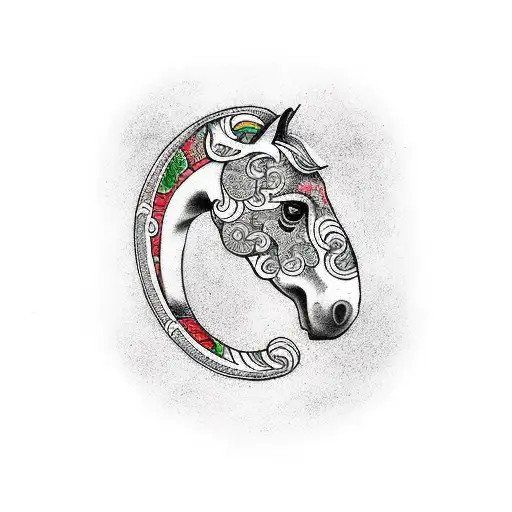 Horse Shoe With Number 78957