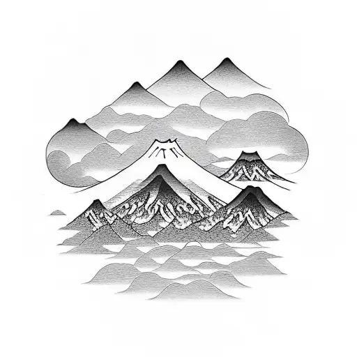 Clouds And Flowers And Mountains And An Animal