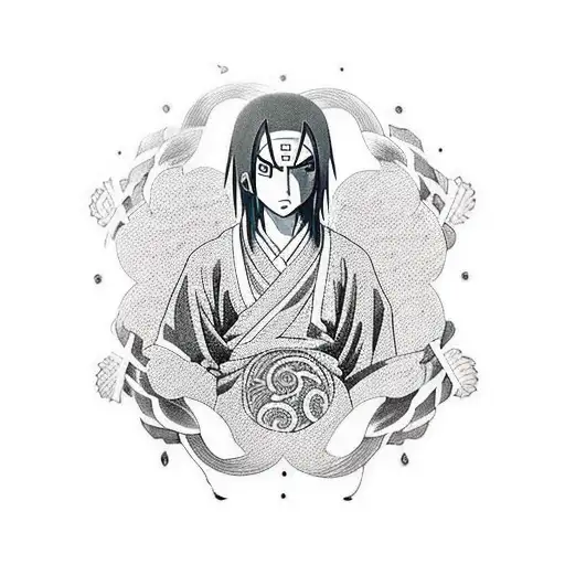 Itachi Uchiha With Mandela Design