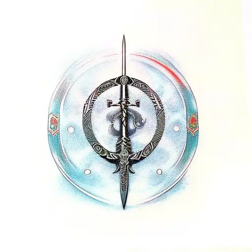 Lord Of The Rings Sword With Avatar The Last Airbender Symbols