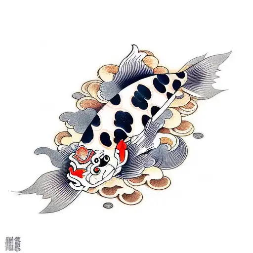 Koi Fish Fu Dog