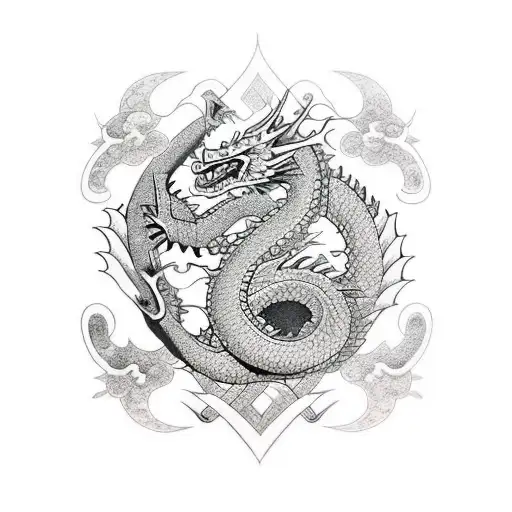 Dragon With Fish Sleeve