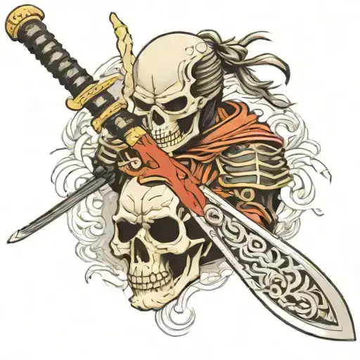 Skull Knight Katana Sword