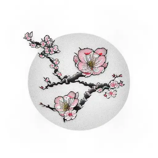 Cherry Blossom Thin Line