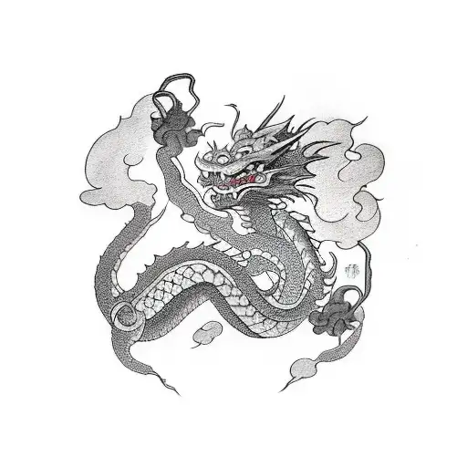 Dragon With Magic Ball