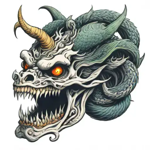 Chinese Dragon Skull