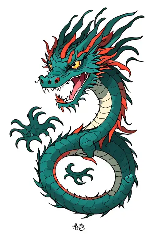 Haku Dragon From Spirited Away Going Around The Forearm