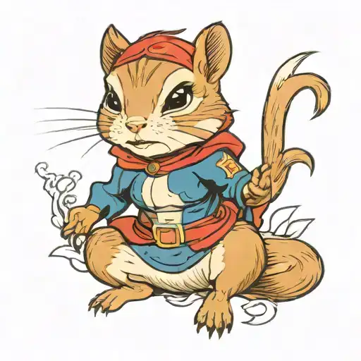 A Female Chipmunk Superhero Named Kc